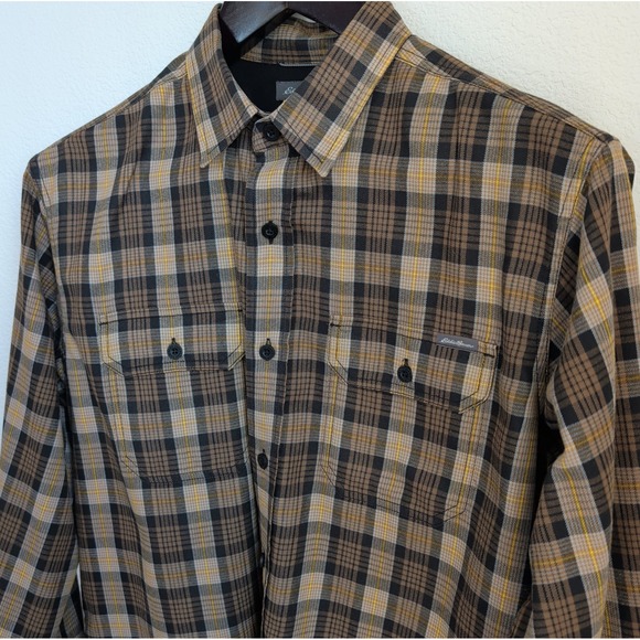 Eddie Bauer Other - Eddie Bauer First Ascent Plaid Shirt Mens Large L Brown Tan Yellow Button Down